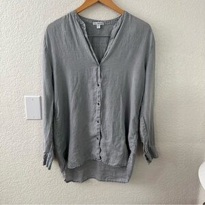 James Perse Light Weight 100% Linen Button Up Shirt